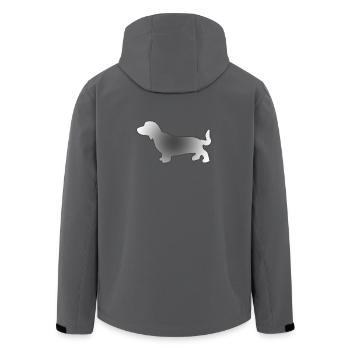 Dachshund - Men’s Recycled Softshell Jacket by Stanley/Stella - anthracite - Back - AI Model Male 185 light (185cm)