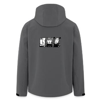 Three friends T-Shirt - Men’s Recycled Softshell Jacket by Stanley/Stella - anthracite - Back - AI Model Male 185 light (185cm)
