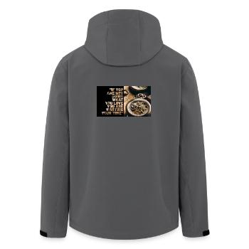 Montre mécanique et citation de motivation - Veste softshell homme en polyester recyclé Stanley/Stella - charbon - Dos - AI Model Male 185 light (185cm)
