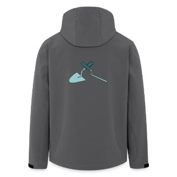Fugennagel und Kelle, Maurer - Recycelte Männer Softshell-Jacke von Stanley/Stella - Anthrazit - Hinten - AI Model Male 185 light (185cm)