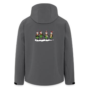 Weihnachten Folk Schafe - Recycelte Männer Softshell-Jacke von Stanley/Stella - Anthrazit - Hinten - AI Model Male 185 light (185cm)