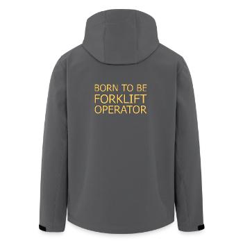 Forklift Operator Born To Be Forklift Driver - Recycelte Männer Softshell-Jacke von Stanley/Stella - Anthrazit - Hinten - AI Model Male 185 light (185cm)