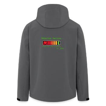 Reboot-Gefühle, liebe es, Geek-T-Shirts zu aktualisieren. - Recycelte Männer Softshell-Jacke von Stanley/Stella - Anthrazit - Hinten - AI Model Male 185 light (185cm)