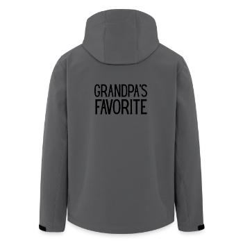 Grandpa's Favorite Shirt for Grandchild, - Men’s Recycled Softshell Jacket by Stanley/Stella - anthracite - Back - AI Model Male 185 light (185cm)