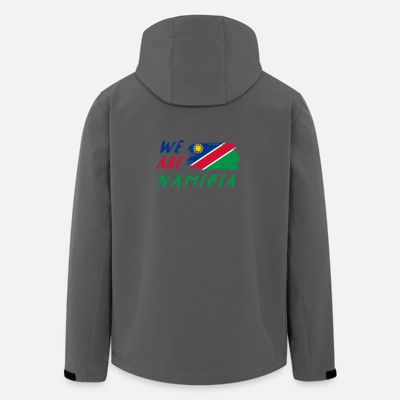 Wir sind Namibia - Recycelte Männer Softshell-Jacke von Stanley/Stella - Anthrazit
