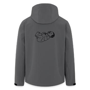 Neugeborenes Baby transparenter Schatten Illustration - Recycelte Männer Softshell-Jacke von Stanley/Stella - Anthrazit - Hinten - AI Model Male 185 light (185cm)
