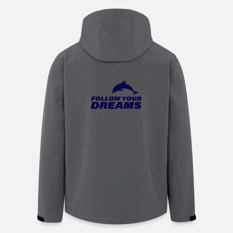 FOLLOW YOUR DREAMS - Recycelte Männer Softshell-Jacke von Stanley/Stella - Anthrazit