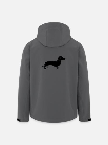 Dachshund Dog Silhouette - Men’s Recycled Softshell Jacket by Stanley/Stella - anthracite