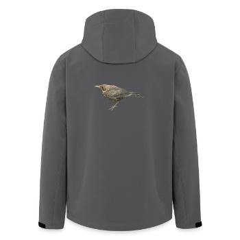 Merle Jeune Oiseau - Veste softshell homme en polyester recyclé Stanley/Stella - charbon - Dos - AI Model Male 185 light (185cm)