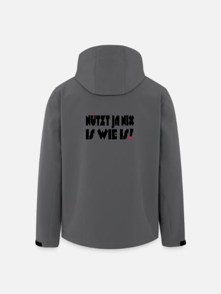 Nützt ja nix, Is wie Is - Recycelte Männer Softshell-Jacke von Stanley/Stella - Anthrazit