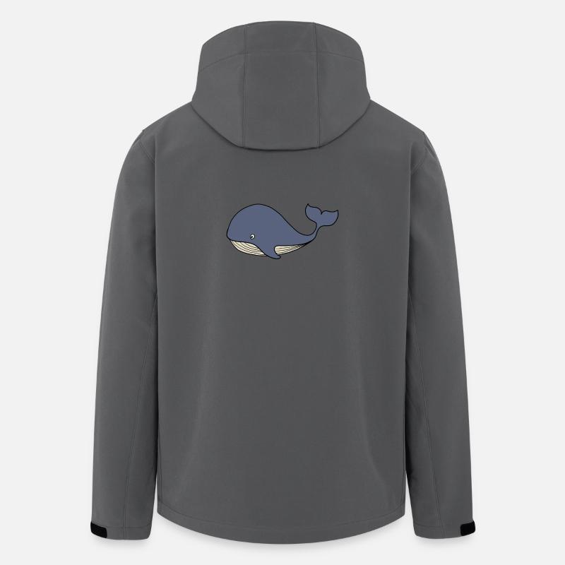 Wal Blauwal Kinder - Recycelte Männer Softshell-Jacke von Stanley/Stella - Anthrazit