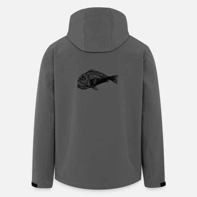 Einsamer Gigant / Monsterfisch - Recycelte Männer Softshell-Jacke von Stanley/Stella - Anthrazit