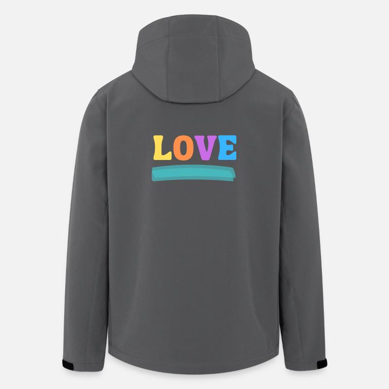 LOVE bunt - Recycelte Männer Softshell-Jacke von Stanley/Stella - Anthrazit