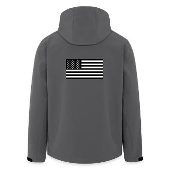 THE AMERICAN FLAG - Men’s Recycled Softshell Jacket by Stanley/Stella - anthracite - Back - AI Model Male 185 light (185cm)