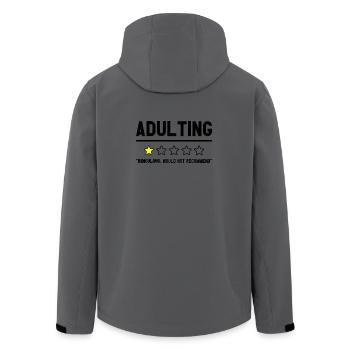 Adulting Ridiculous Would Not Recommend Witziges - Men’s Recycled Softshell Jacket by Stanley/Stella - anthracite - Back - AI Model Male 185 light (185cm)