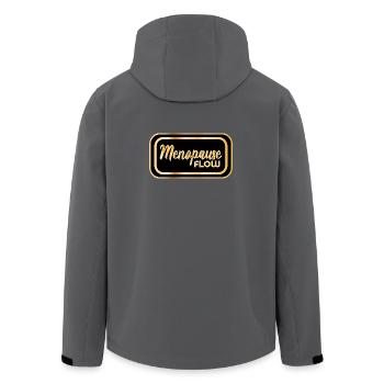 MENOPAUSE WECHSELJAHRE FRAUEN - Recycelte Männer Softshell-Jacke von Stanley/Stella - Anthrazit - Hinten - AI Model Male 185 light (185cm)