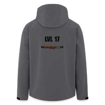 Level Up Gaming Level 17 – Dragon Fantasy Gamer - Men’s Recycled Softshell Jacket by Stanley/Stella - anthracite - Back - AI Model Male 185 light (185cm)