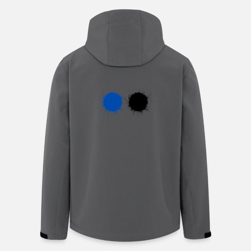 Blau und Schwarz - Recycelte Männer Softshell-Jacke von Stanley/Stella - Anthrazit