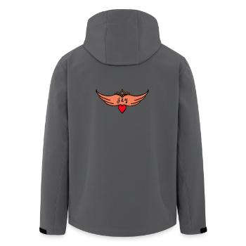Ailes de mouche - Veste softshell homme en polyester recyclé Stanley/Stella - charbon - Dos - AI Model Male 185 light (185cm)