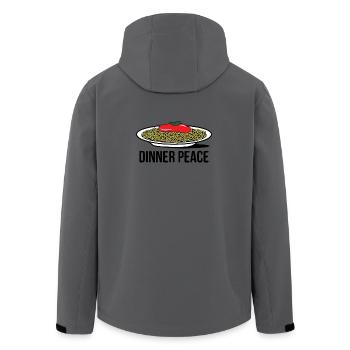 Pop Art spaghetti with tomato sauce  - Men’s Recycled Softshell Jacket by Stanley/Stella - anthracite - Back - AI Model Male 185 light (185cm)