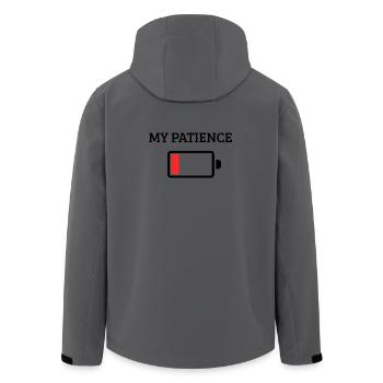 My patience is empty - Men’s Recycled Softshell Jacket by Stanley/Stella - anthracite - Back - AI Model Male 185 light (185cm)