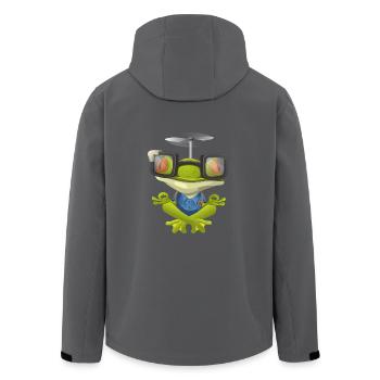 YOGA MEDITATION BUDDHA FROSCH GESCHENK NAMASTE OM - Recycelte Männer Softshell-Jacke von Stanley/Stella - Anthrazit - Hinten - AI Model Male 185 light (185cm)