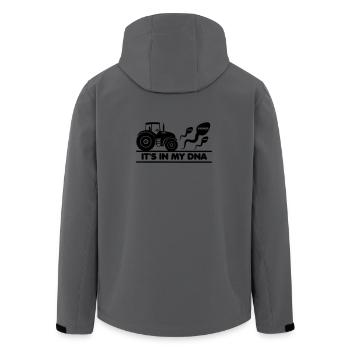 Farmer, es liegt in meiner DNA - Recycelte Männer Softshell-Jacke von Stanley/Stella - Anthrazit - Hinten - AI Model Male 185 light (185cm)