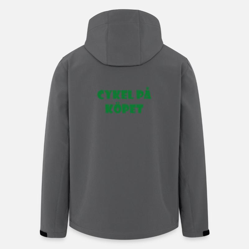 Bicycle in the Bargain – Textdesign - Recycelte Männer Softshell-Jacke von Stanley/Stella - Anthrazit