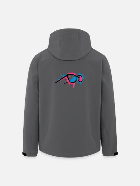 3D glasses in graffiti style - Men’s Recycled Softshell Jacket by Stanley/Stella - anthracite