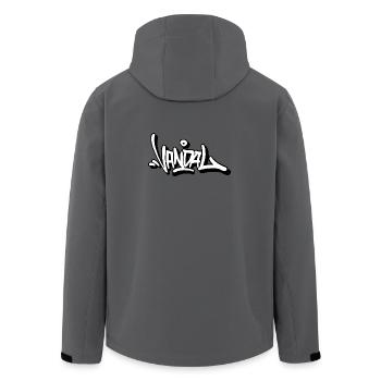Vandal Tag - Recycelte Männer Softshell-Jacke von Stanley/Stella - Anthrazit - Hinten - AI Model Male 185 light (185cm)