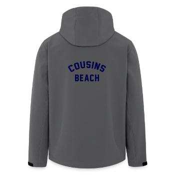 Cousins Beach – College Style - Men’s Recycled Softshell Jacket by Stanley/Stella - anthracite - Back - AI Model Male 185 light (185cm)