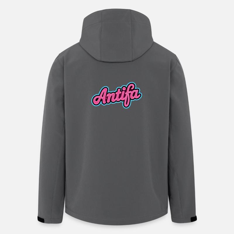 Antifa – Antifaschistisches Merch - Recycelte Männer Softshell-Jacke von Stanley/Stella - Anthrazit