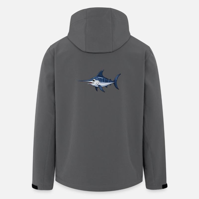Marlin im Blau – Vektor - Recycelte Männer Softshell-Jacke von Stanley/Stella - Anthrazit
