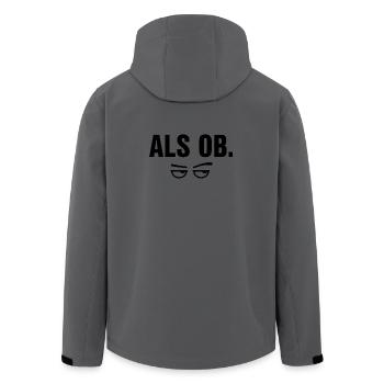As if funny sarcasm irony saying with eyes - Men’s Recycled Softshell Jacket by Stanley/Stella - anthracite - Back - AI Model Male 185 light (185cm)