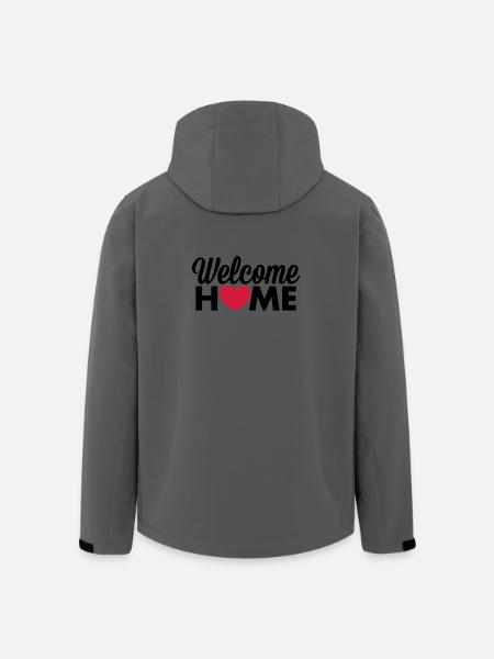 Welcome Home heart - Men’s Recycled Softshell Jacket by Stanley/Stella - anthracite