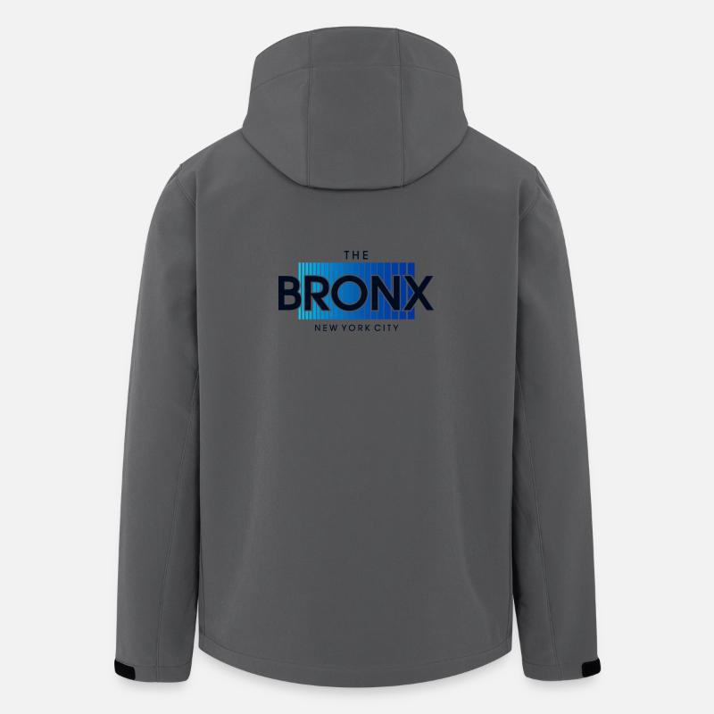 Bronx Skyline Blue Gradient - Men’s Recycled Softshell Jacket by Stanley/Stella - anthracite