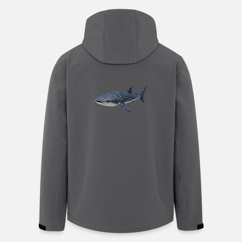 Polygonal Whale Shark – Geometric Art - Men’s Recycled Softshell Jacket by Stanley/Stella - anthracite