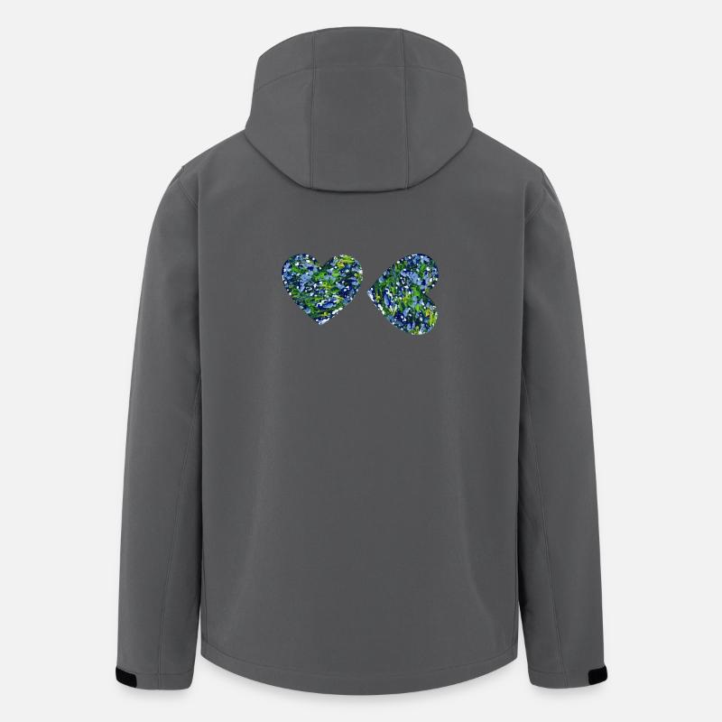 2 Heart Art - Recycelte Männer Softshell-Jacke von Stanley/Stella - Anthrazit