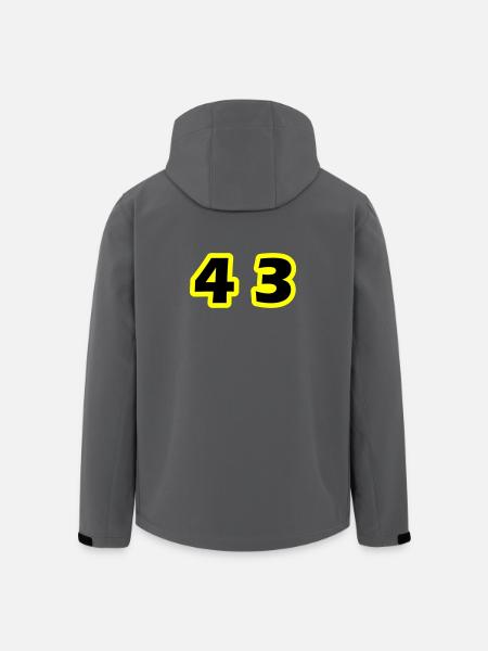 Symbole numérique 43 - Veste softshell homme en polyester recyclé Stanley/Stella - charbon