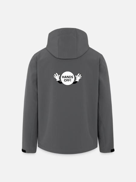 Hands Off / Don't Touch Warning - Men’s Recycled Softshell Jacket by Stanley/Stella - anthracite