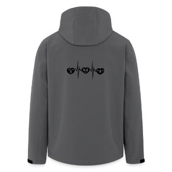 Krafttraining, gesunde Ernährung, Cardio - Recycelte Männer Softshell-Jacke von Stanley/Stella - Anthrazit - Hinten - AI Model Male 185 light (185cm)