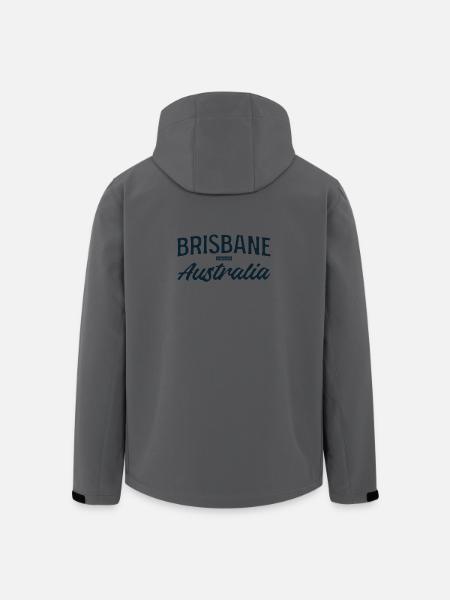 Brisbane Australia Script - Men’s Recycled Softshell Jacket by Stanley/Stella - anthracite
