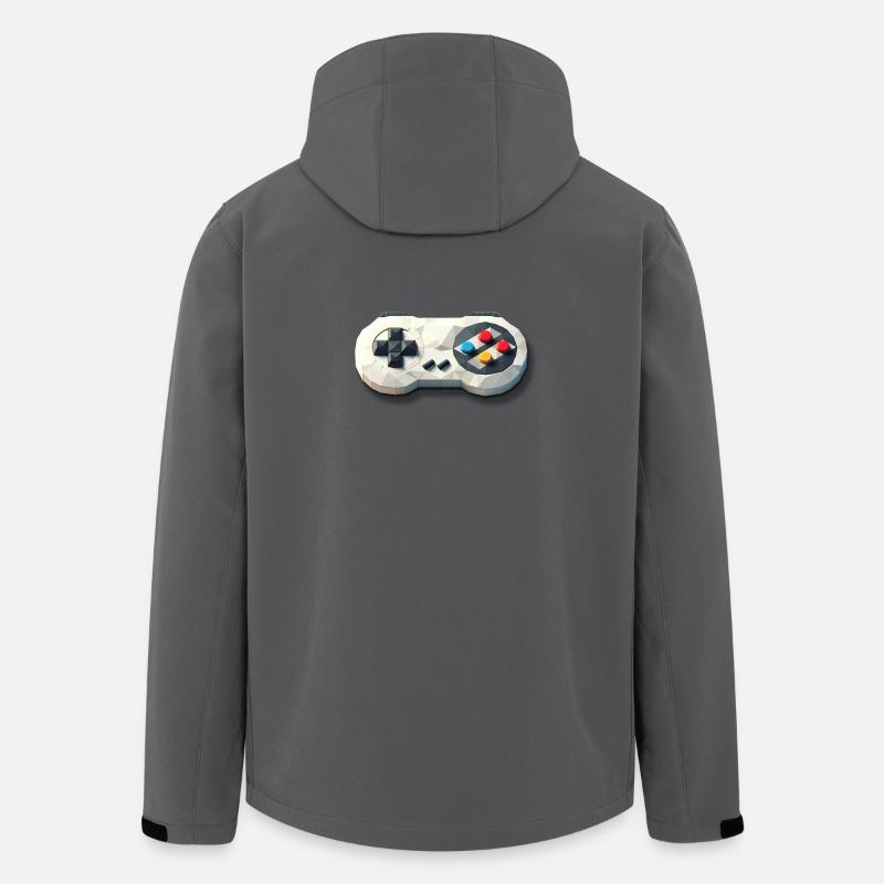 Retro Controller 16 Bit Gaming Nostalgie - Recycelte Männer Softshell-Jacke von Stanley/Stella - Anthrazit