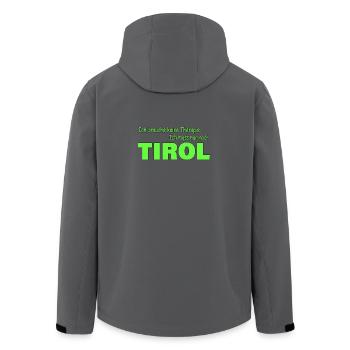 Therapy Tyrol - Men’s Recycled Softshell Jacket by Stanley/Stella - anthracite - Back - AI Model Male 185 light (185cm)