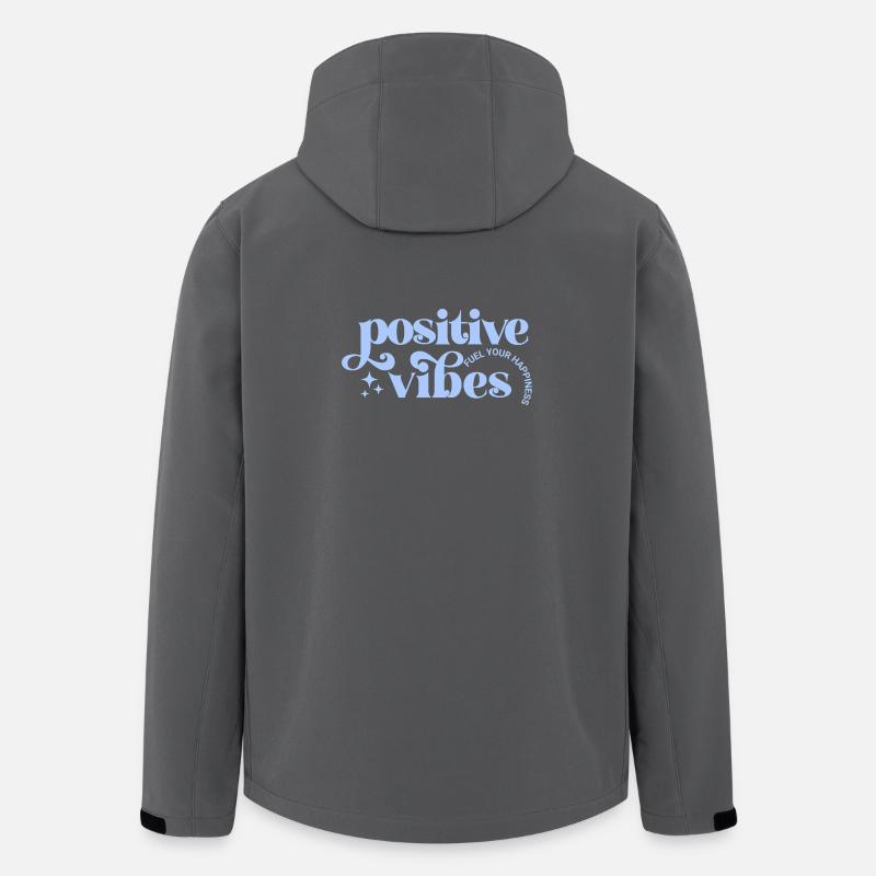 Vibes Positives Typography lavand - Men’s Recycled Softshell Jacket by Stanley/Stella - anthracite