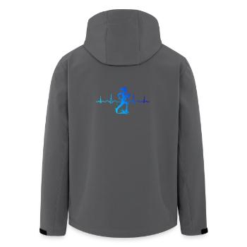 Motif récurrent qui fonctionne immédiatement - Veste softshell homme en polyester recyclé Stanley/Stella - charbon - Dos - AI Model Male 185 light (185cm)