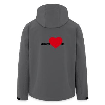 Unbarmherzig - Recycelte Männer Softshell-Jacke von Stanley/Stella - Anthrazit - Hinten - AI Model Male 185 light (185cm)