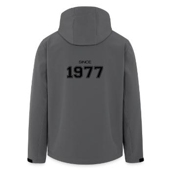 1977 Geburtstagsgeschenk - Recycelte Männer Softshell-Jacke von Stanley/Stella - Anthrazit - Hinten - AI Model Male 185 light (185cm)