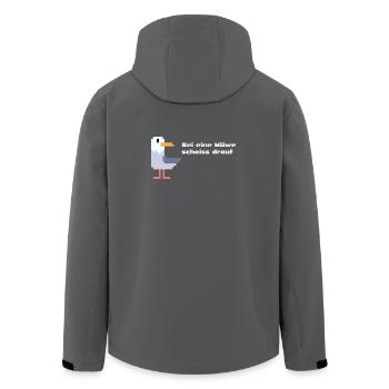 sei eine pixel Möwe - Recycelte Männer Softshell-Jacke von Stanley/Stella - Anthrazit - Hinten - AI Model Male 185 light (185cm)