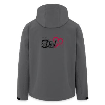 Dad Daddy Father's Day Tattoo - Men’s Recycled Softshell Jacket by Stanley/Stella - anthracite - Back - AI Model Male 185 light (185cm)